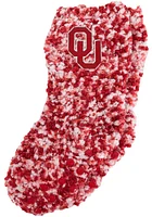 Oklahoma Sooners Red Marled Slipper Youth Crew Socks