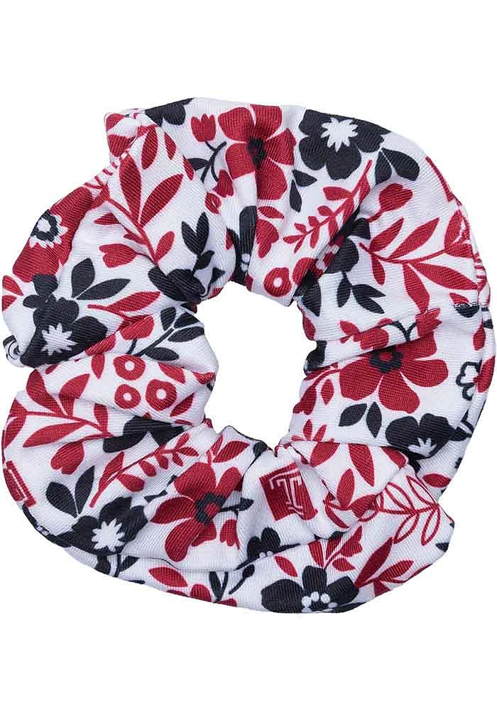 Temple Owls Floral Womens Hair Scrunchie