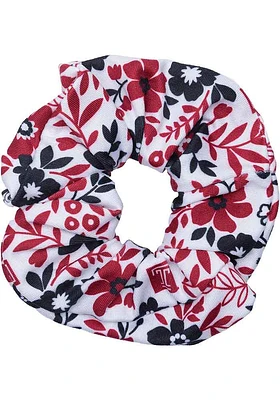 Temple Owls Floral Womens Hair Scrunchie