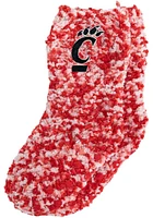 Cincinnati Bearcats Fuzzy Dot Youth Quarter Socks