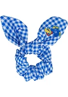 Kansas Jayhawks Gingham Knot Womens Hair Scrunchie
