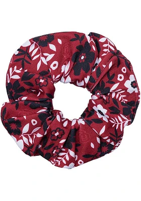 Oklahoma Sooners Floral Womens Hair Scrunchie
