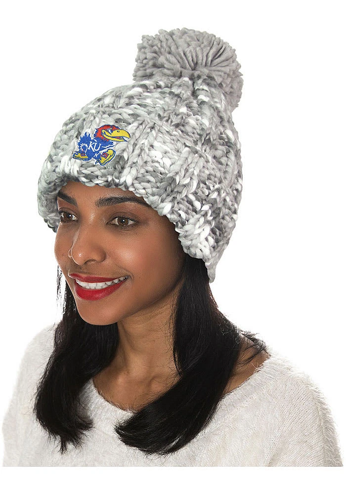 Kansas Jayhawks Blue Knit Marled Womens Knit Hat
