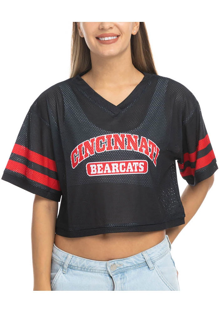 Cincinnati Bearcats Womens Mesh Fashion Football Jersey - Black