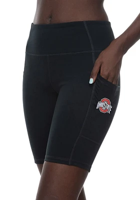 Ohio State Buckeyes Womens Black Bike Shorts