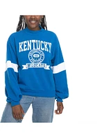 Kentucky Wildcats Womens Blue Mock Neck Crew Sweatshirt