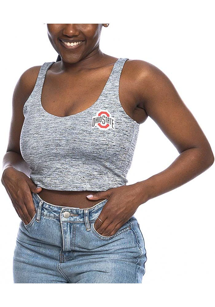 Ohio State Buckeyes Womens Grey Athletic Tank Top