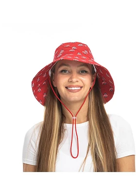 Ohio State Buckeyes Red Mini Logo Floppy Mens Bucket Hat