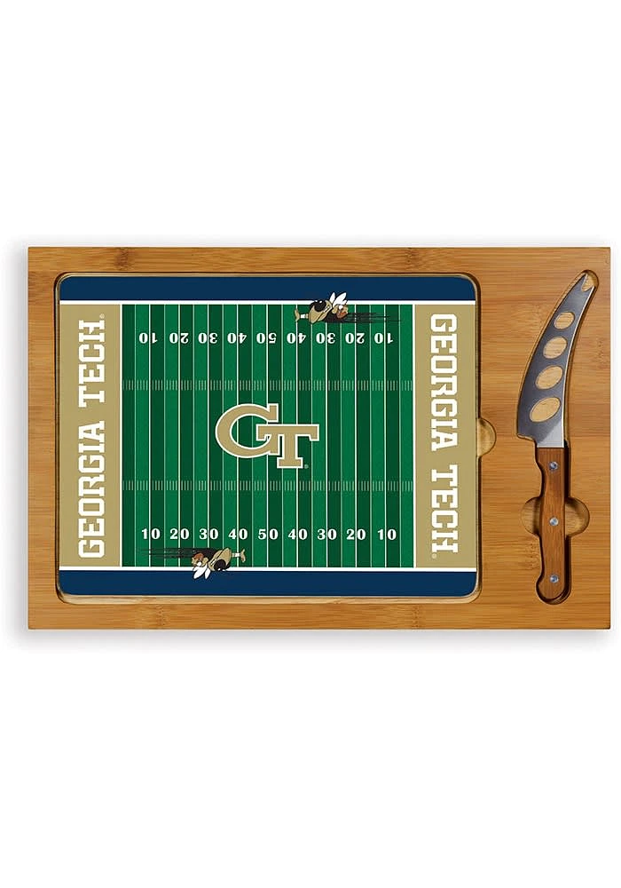 GA Tech Yellow Jackets Icon Glass Top Cutting Board