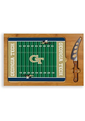 GA Tech Yellow Jackets Icon Glass Top Cutting Board