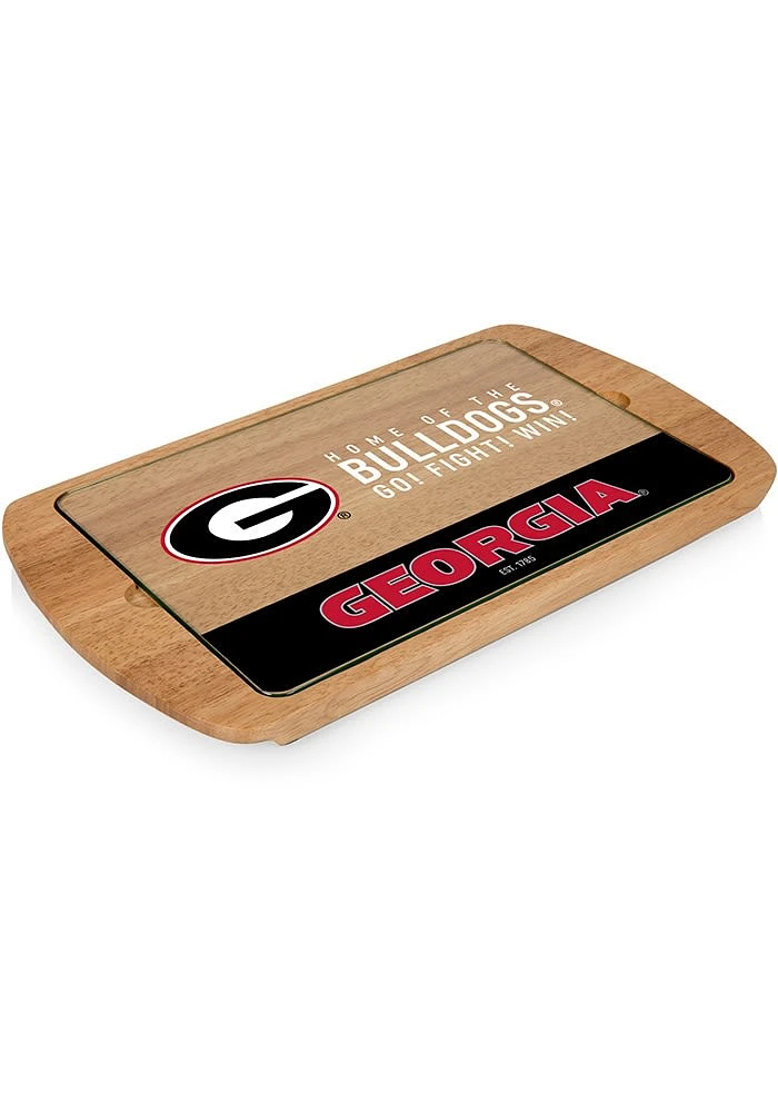 Georgia Bulldogs Billboard Glass Top Serving Tray