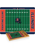 Illinois Fighting Illini Icon Football Glass Top Cutting Board