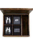 Kansas Jayhawks Whiskey Box Gift Drink Set