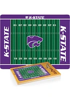 K-State Wildcats Icon Football Glass Top Cutting Board
