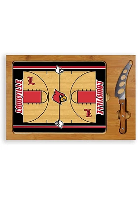 Louisville Cardinals Icon Basketball Glass Top Cutting Board