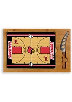 Louisville Cardinals Icon Basketball Glass Top Cutting Board