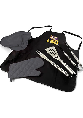 LSU Tigers Pro Grill BBQ Apron Set
