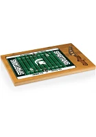Michigan State Spartans Icon Football Glass Top Cutting Board