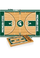 Michigan State Spartans Icon Basketball Glass Top Cutting Board