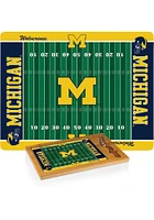 Michigan Wolverines Icon Football Glass Top Cutting Board
