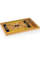 Michigan Wolverines Icon Basketball Glass Top Cutting Board