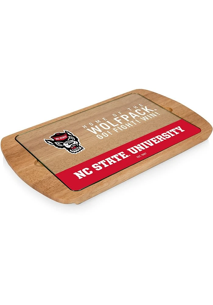 NC State Wolfpack Billboard Glass Top Serving Tray