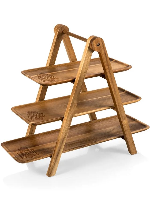 Ohio State Buckeyes 3 Tiered Ladder Serving Tray