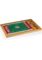 Ohio State Buckeyes Icon Football Glass Top Cutting Board