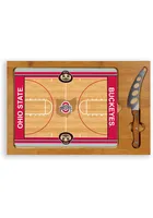 Ohio State Buckeyes Icon Basketball Glass Top Cutting Board