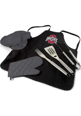 Ohio State Buckeyes Pro Grill BBQ Apron Set