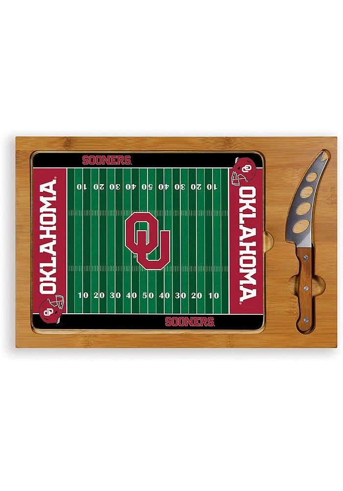Oklahoma Sooners Icon Glass Top Cutting Board