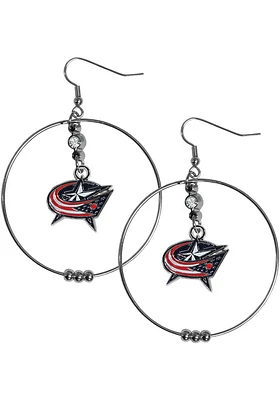 Columbus Blue Jackets Hoop Womens Earrings