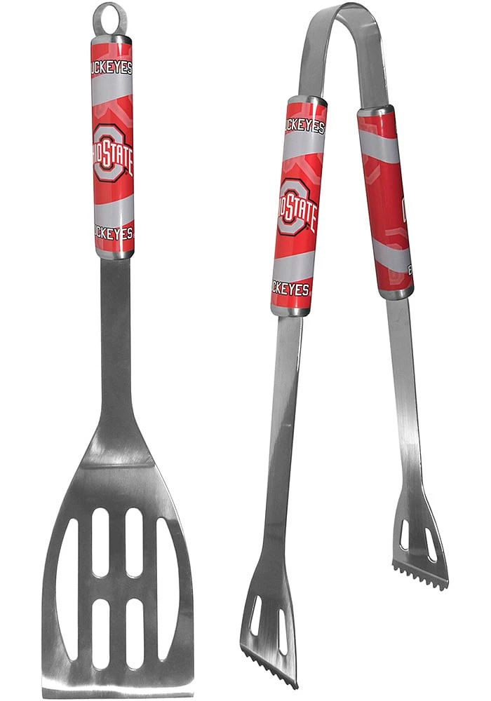 Ohio State Buckeyes Steel BBQ Tool Set