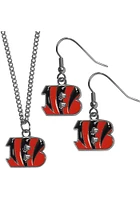 Cincinnati Bengals Chrome Dangle W Necklace Womens Earrings