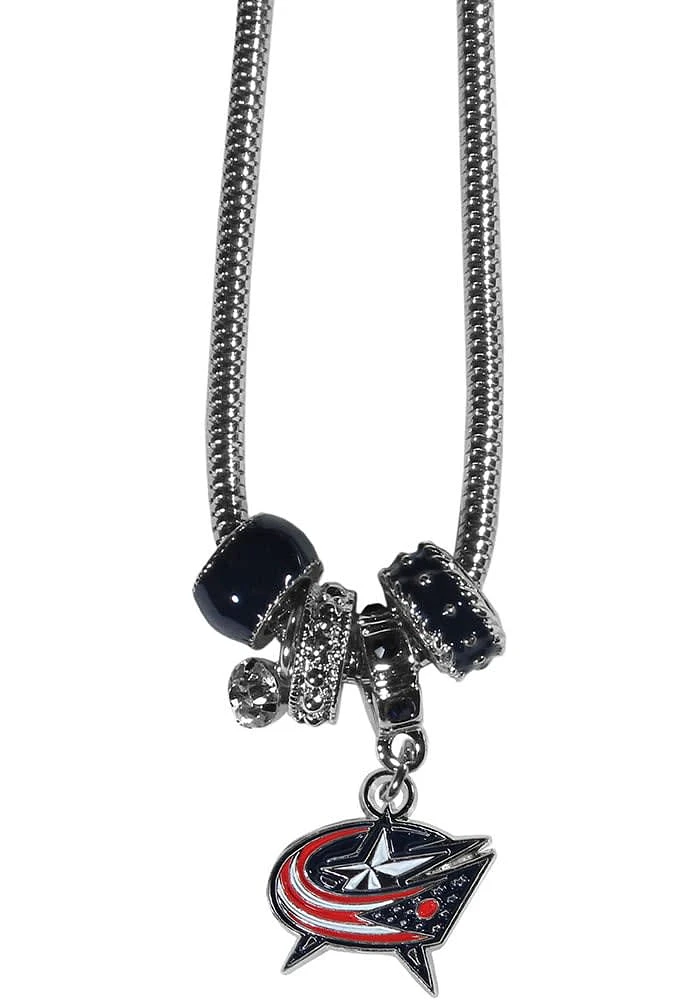 Columbus Blue Jackets Euro Bead Necklace