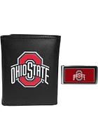 Ohio State Buckeyes Leather Mens Money Clip