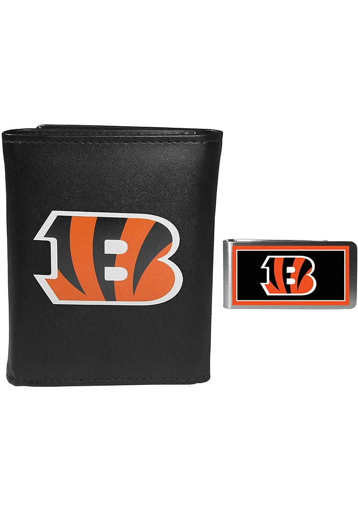 Cincinnati Bengals Leather Mens Money Clip