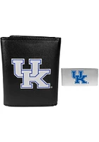 Kentucky Wildcats Leather w Money Clip Mens Trifold Wallet