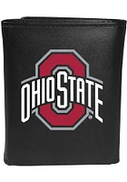 Ohio State Buckeyes Leather w Valet Key Chain Mens Trifold Wallet