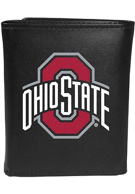 Ohio State Buckeyes Leather Design Mens Trifold Wallet