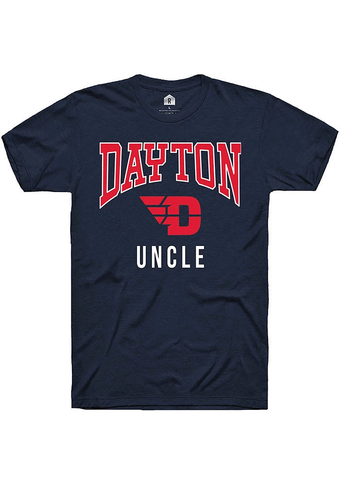 Rally Dayton Flyers Navy Blue Uncle Short Sleeve Fashion T Shirt