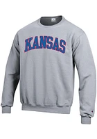 Kansas Jayhawks Mens Grey Gift Pack Sets Long Sleeve Crew Sweatshirt