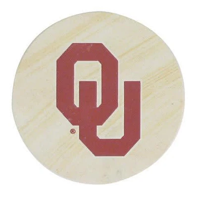 Oklahoma Sooners Sandstone Coaster - White
