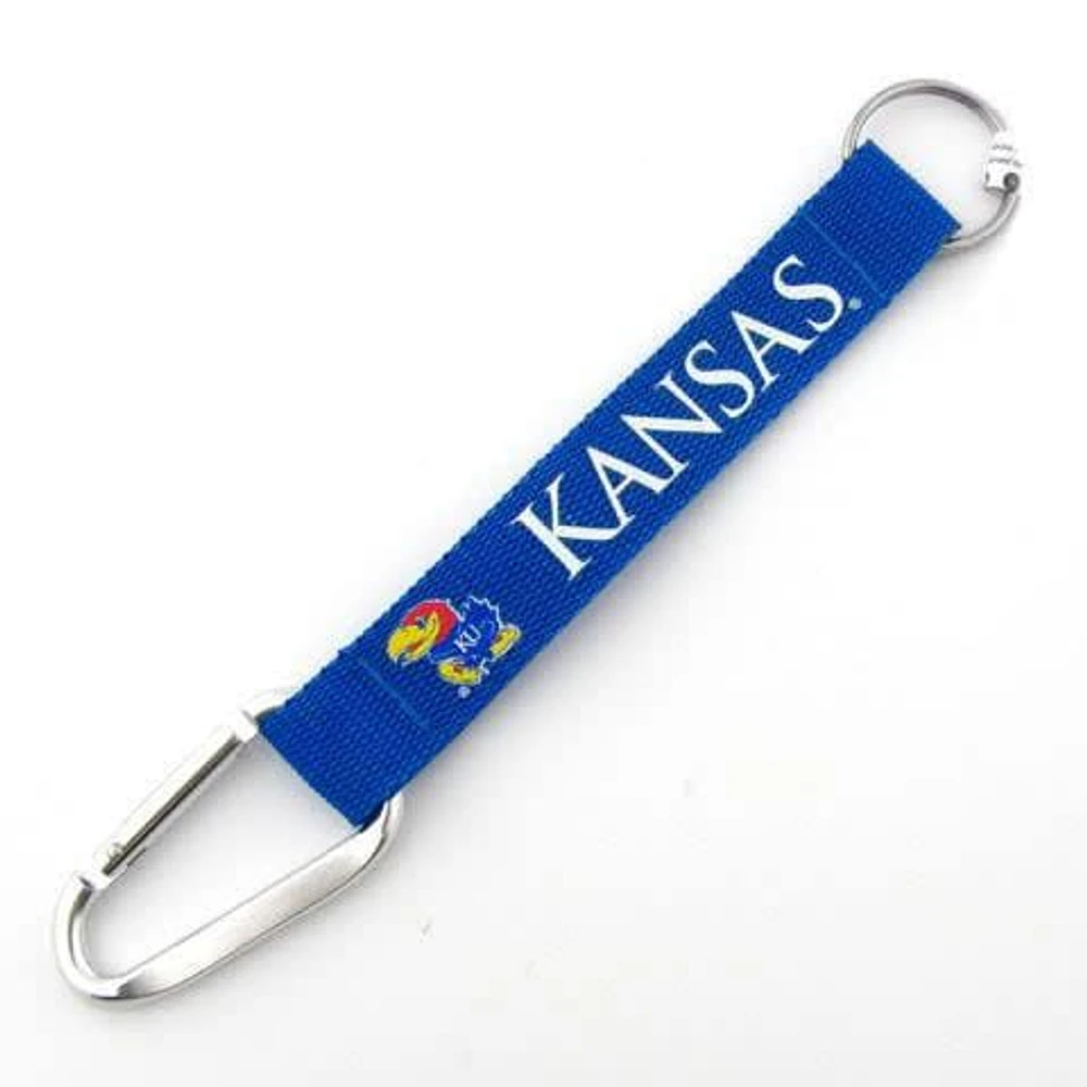 Kansas Jayhawks Carabiner Lanyard Keychain - Blue