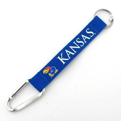 Kansas Jayhawks Carabiner Lanyard Keychain - Blue