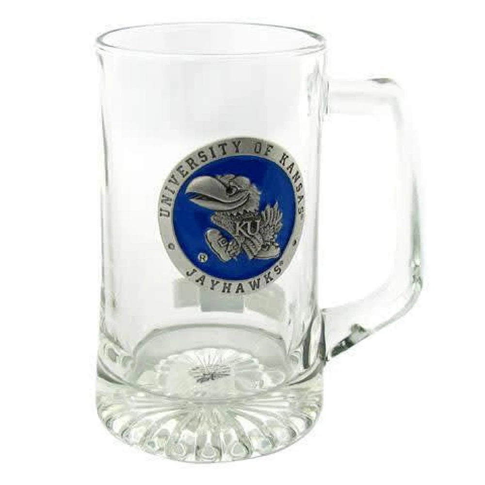 Kansas Jayhawks 25oz Enamel Logo Stein - Blue