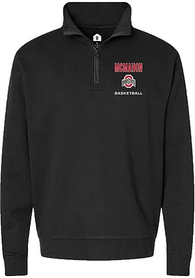 Cotie McMahon Mens Rally Black Ohio State Buckeyes NIL Embroidered Qtr Zip Pullover