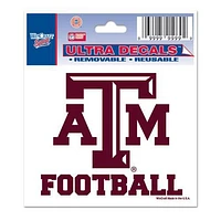 Texas A&M Aggies 3x4 Auto Decal - Maroon