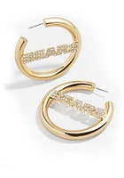 Chicago Bears BaubleBar Hoop Womens Earrings