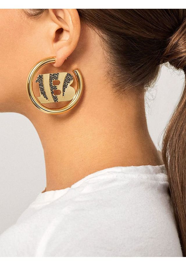 Cincinnati Bengals BaubleBar Hoop Womens Earrings